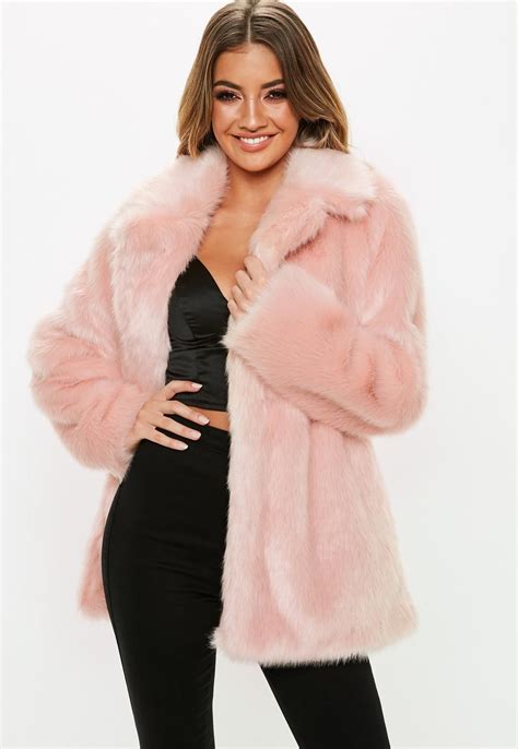 Pink Faux Fur Coat Missguided Teddy Coat Outfit Fur Coat Outfit