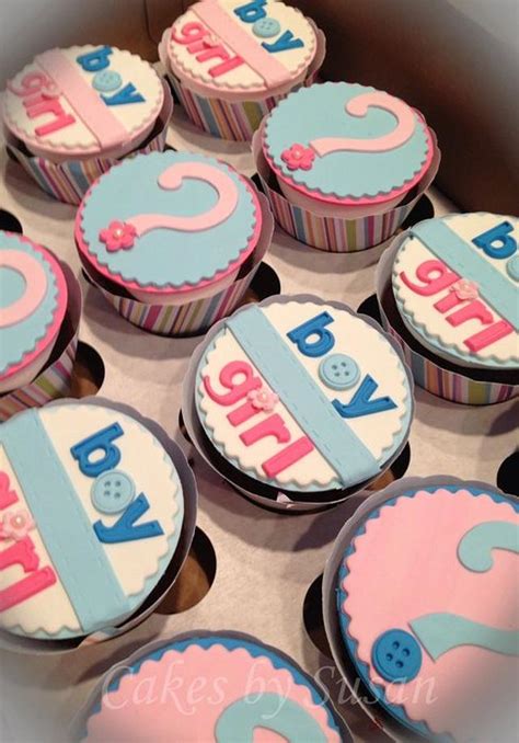 Gender Reveal Cupcakes Decorated Cake By Skmaestas Cakesdecor