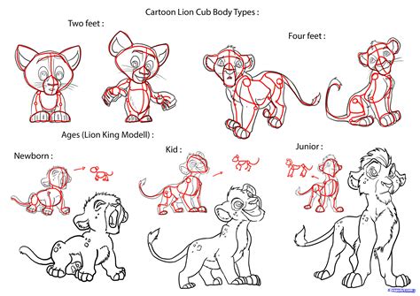 Learn How To Draw Lion Cubs Safari Animals Animals Free Step By