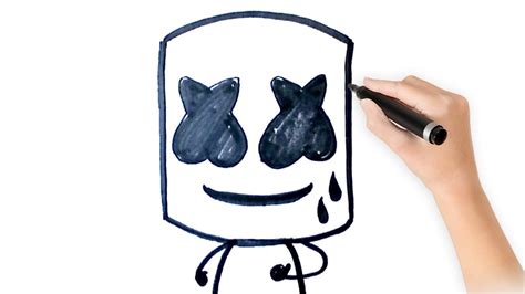 Como Dibujar A Marshmello Pop Paso A Paso How To Draw Marshmallow Pop