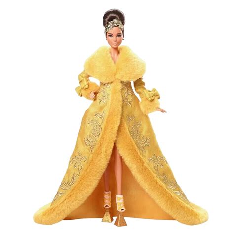 Barbie Signature Guo Pei Golden Yellow Queen Yellow Gown Embroidered