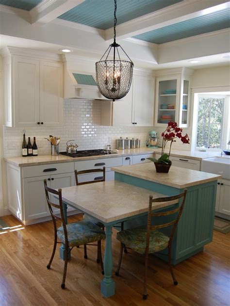 Island Table Combo Kitchen Design Ideas Remodels And Photos