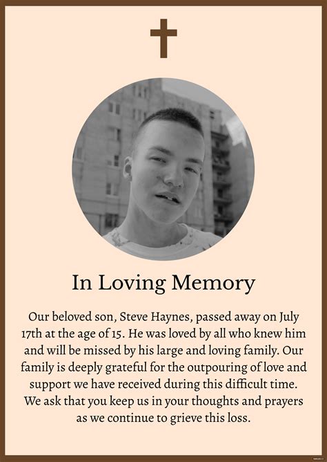 Death Announcement Ideas - Examples 2022