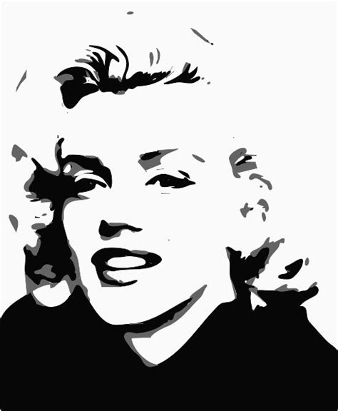 Marilyn Monroe Stencil In 3 Layers