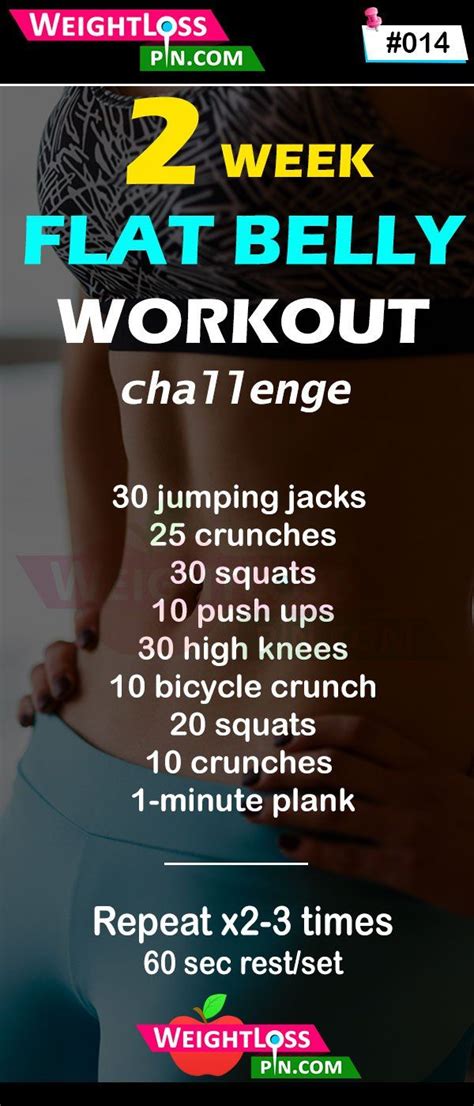 2 Week Flat Belly Workout Challenge Workouts