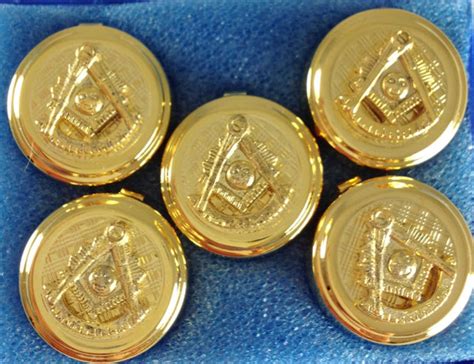 D9921 Button Cover Set Masonic Pm Wsq Gold Dean Masonic Supply