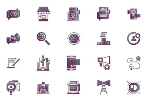 Digital Marketing Icons Set Graphic By Back1design1 · Creative Fabrica