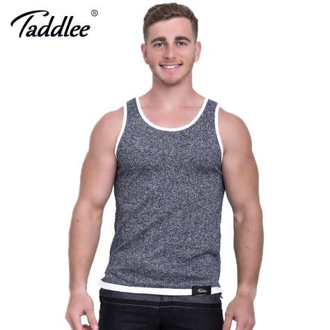 Taddlee Brand Mens Tank Top Fashion Sleeveless Solid Color Soft Stylish Bodybuilding Casual
