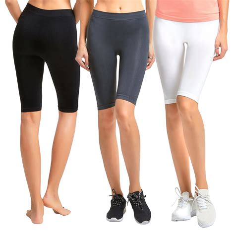 Womens 19 Seamless One Size Nylon Spandex Knee Length Slim Tight