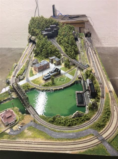 Professionally Built N Scale Train Layout Tidewater Junction Ebay