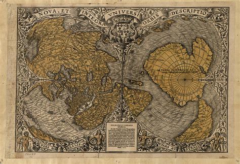 Ancient Map Of The World 1531 Drawing By Cartographyassociates Fine