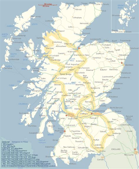 Aboutscotland Touring Map Of Scotland For The Independent Traveller