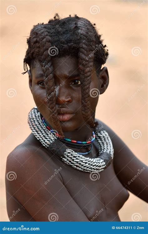Himba Girl Portrait Namibia Editorial Photo Image Of Cute African