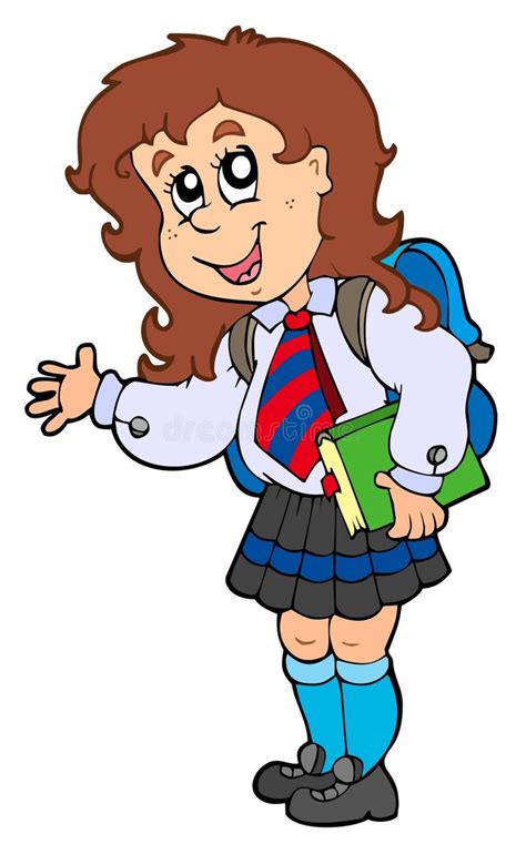 Cartoon Girl School Uniform Stock Illustrations 8382 Cartoon Girl