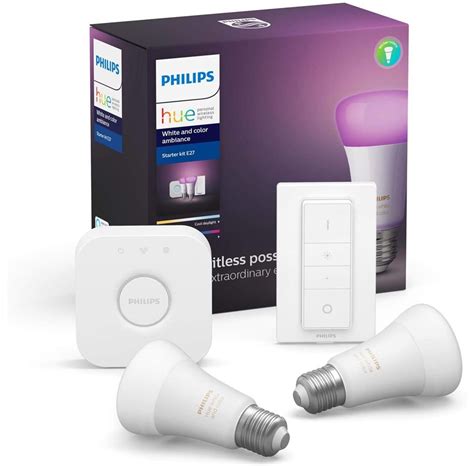 Philips Hue White And Color Ambiance Starter Kit 3x E27 Inkl Bridge Bt