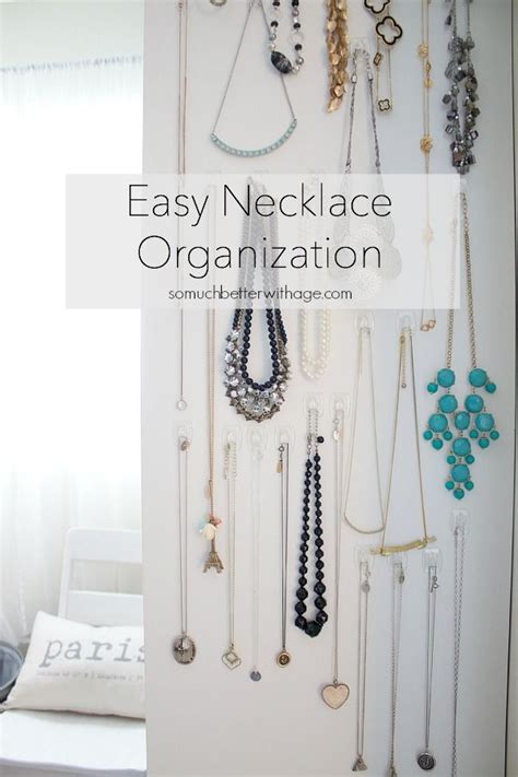 Easy Necklace Organization Easy Necklace Command Hooks Home