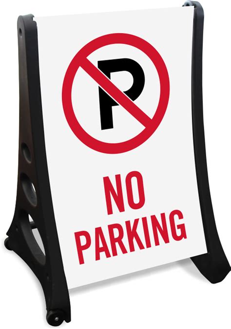 Download No Parking Portable Sidewalk Sign Kiss And Drop Signs Full