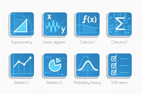 Vector Set Of Math Icons ~ Icons On Creative Market