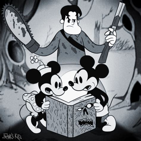 disney toons meet horror icons in spooktacular fan art nerdist in 2021 mickey mouse cartoon