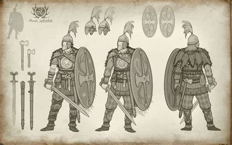 Artstation Celtic Heavy Infantry Roman Zawadzki Celtic Warriors