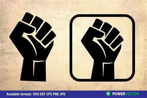 Fist For Power Silhouette Vector Clipart Graphic By Powervector