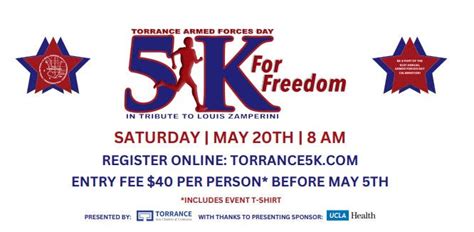 May 20 Torrance Armed Forces Day 5k Redondo Beach Ca Patch