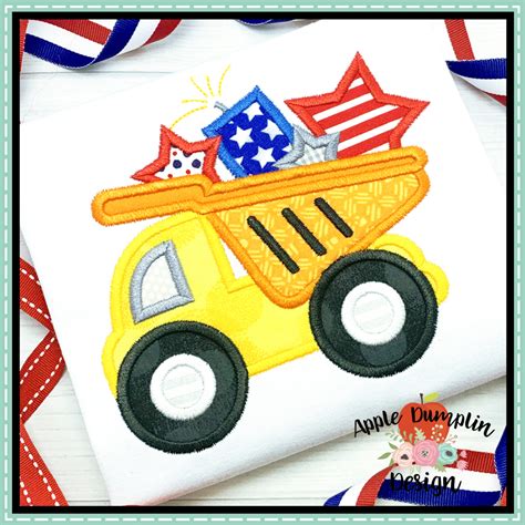 4th of July Dump Truck Applique - 5 Sizes! - Products - SWAK Embroidery