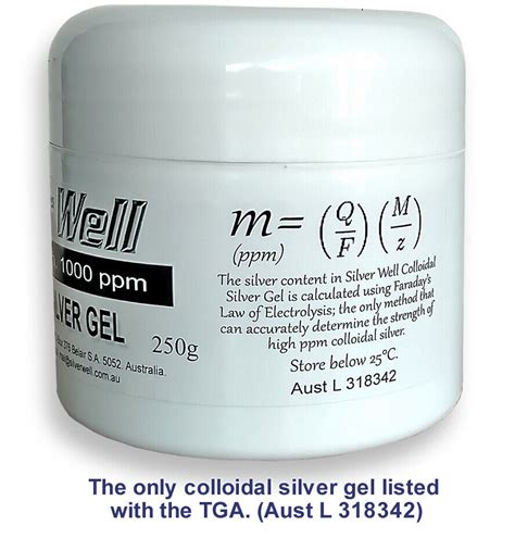 Colloidal Silver Gel Cream Extra Strength 1000 Ppm Psoriasis Eczema