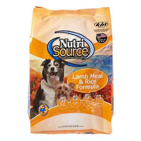 Nutrisource Lamb Meal And Rice Formula Dry Dog Food 33 Lb