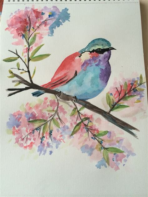 Original Watercolour Painting Bird Suluboya Kuş Illüstrasyonlar
