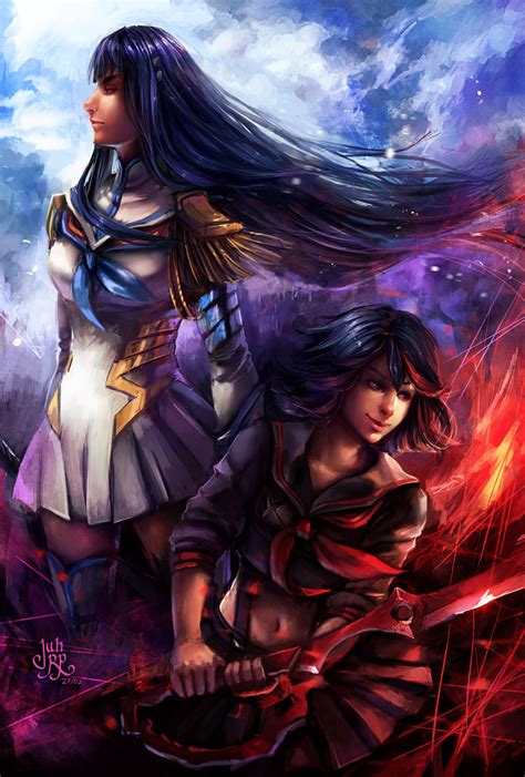 ryuko and satsuki by juneru on deviantart