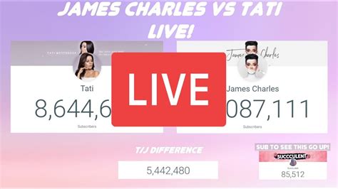 James Charles Vs Tati Live Sub Count End Of James Charles Watch Party