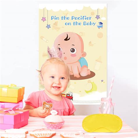 Buy Pin The Pacifier On The Baby Game Large Baby Shower Games Poster