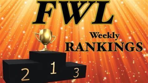 Fwl Power Rankings Season 3 Week 5 Pro Wrestling Lives Amino