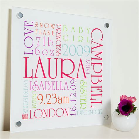 Personalised Acrylic Childrens Word Art By More Than Words