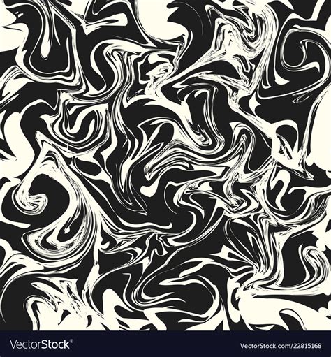 Abstract Wave Pattern Black And White Marble Vector Image