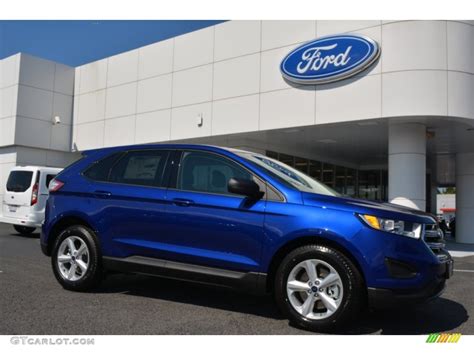 2015 Deep Impact Blue Metallic Ford Edge Se Awd 106590664 Photo 20