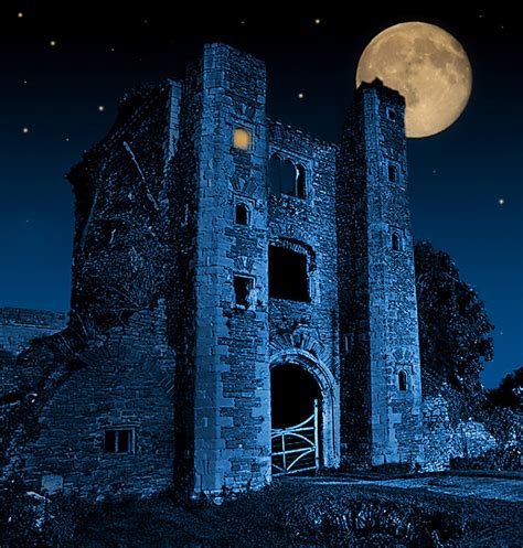 Pencoed Castle Moonlight By Grosvenor Photos On Deviantart