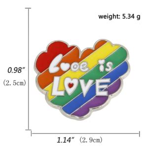 Cloud Rainbow Love Is Love Lapel Pin Mist LGBTQ Foundation
