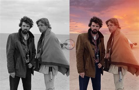 George Lucas With Mark Hamill And 10 More Colorized Images
