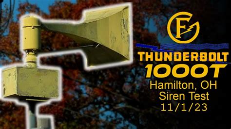 Reverse Wired Thunderbolt 1000t Siren Test Alert Hamilton Oh Youtube
