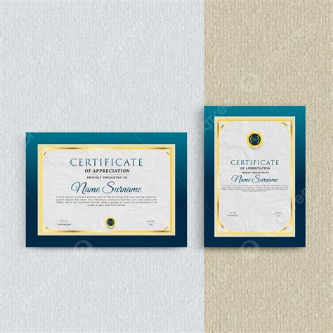 Professional And Premium Certificate Template With Golden Geometric