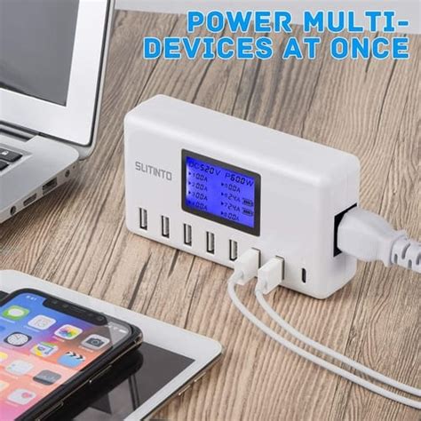 Review Slitinto 60w 12a 8 Port Usb Charging Station