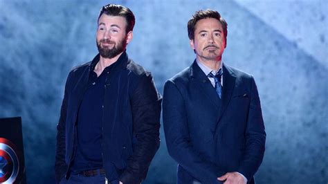 Is an american actor, producer, and singer. Robert Downey Jr. and Chris Evans Preview 'Captain America ...