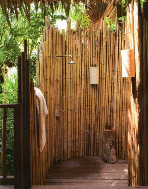 Outdoor Shower Bamboo Hawk Haven