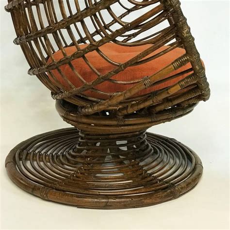 Vintage Mid Century Woven Rattan Egg Chair Cityfoundry