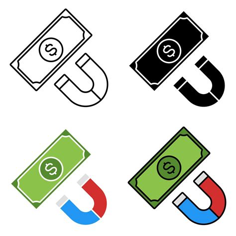 Money Attraction in flat style isolated 19548618 Vector Art at Vecteezy