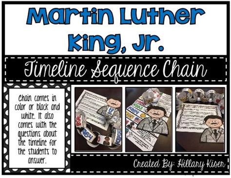 Martin Luther King Jr Timeline Chain Editableprintables