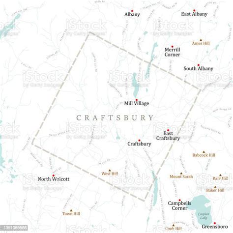 Vt Orleans Craftsbury Vector Road Map Stock Illustration Download