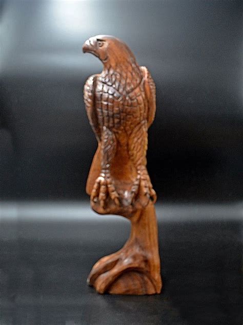 Vintage Wood Eagle Carving Large Wood Eagle Statue Etsy Canada